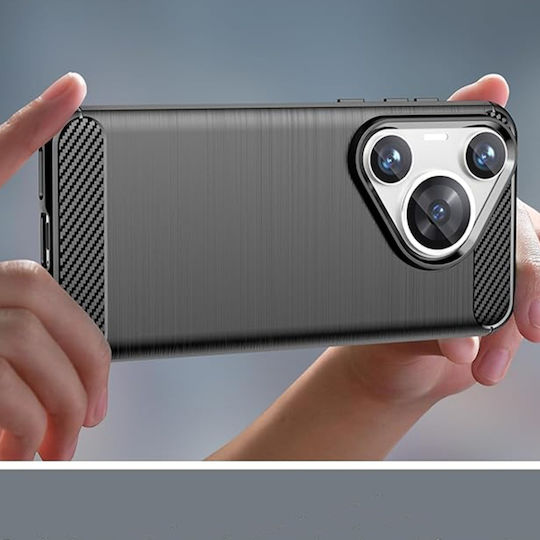 Back Cover Silicon Negru (Huawei Pura 70)
