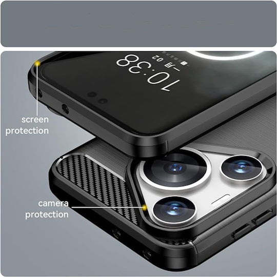 Back Cover Silicon Negru (Huawei Pura 70)