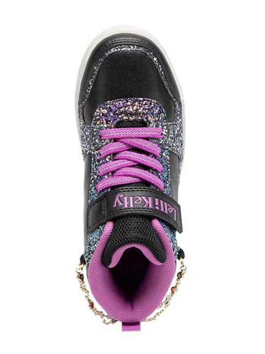 Gioiello Kids Sneakers High with Scratch Black