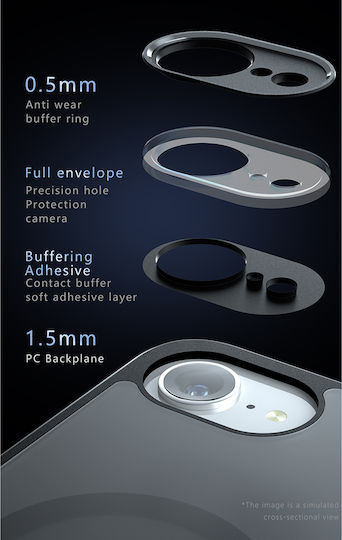 Techsuit Umschlag Rückseite Silikon Schwarz (iPhone 15)
