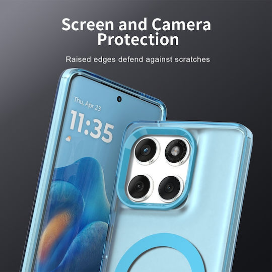 Techsuit Umschlag Rückseite Kunststoff / Silikon Blau (Motorola Edge 60 Fusion)