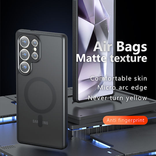 Techsuit Umschlag Rückseite Silikon Schwarz (Galaxy S24 Ultra)