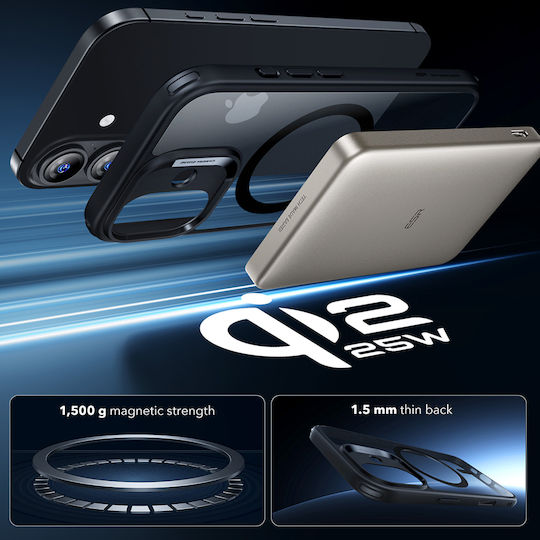 ESR Classic Hybrid Halolock Umschlag Rückseite Silikon Transparent (iPhone 17)
