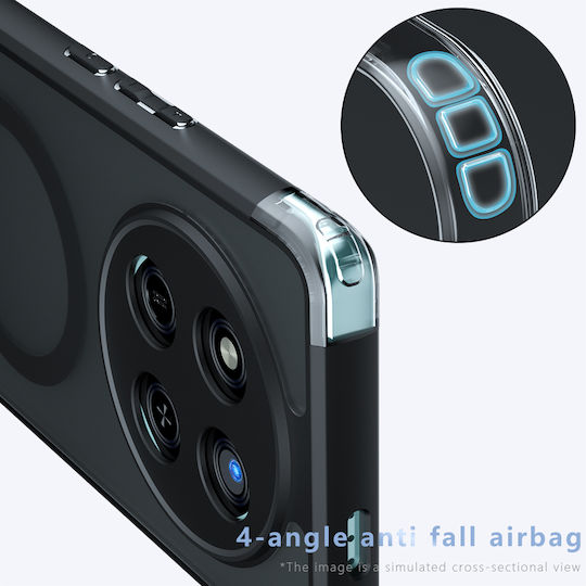 Techsuit Umschlag Rückseite Silikon Schwarz (Honor Magic7 Pro)