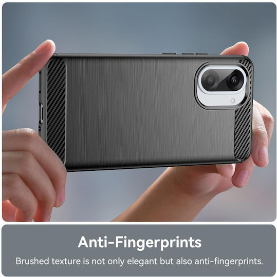 Techsuit Carbon Bumper Σιλικόνης / Πλαστικό Μαύρο (OnePlus Nord CE5)