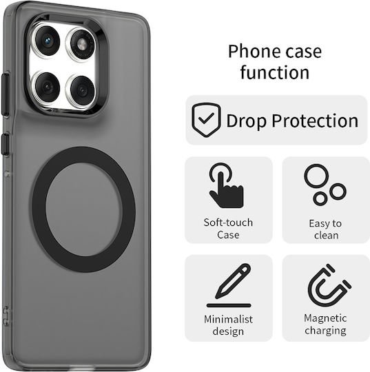 Techsuit Back Cover Plastic / Silicone Black (Motorola Edge 60 Fusion)