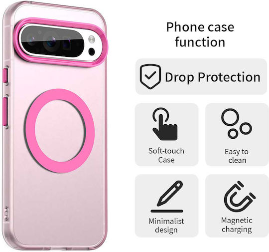 Techsuit Umschlag Rückseite Kunststoff / Silikon Rosa (Google Pixel 10 / 10 Pro)