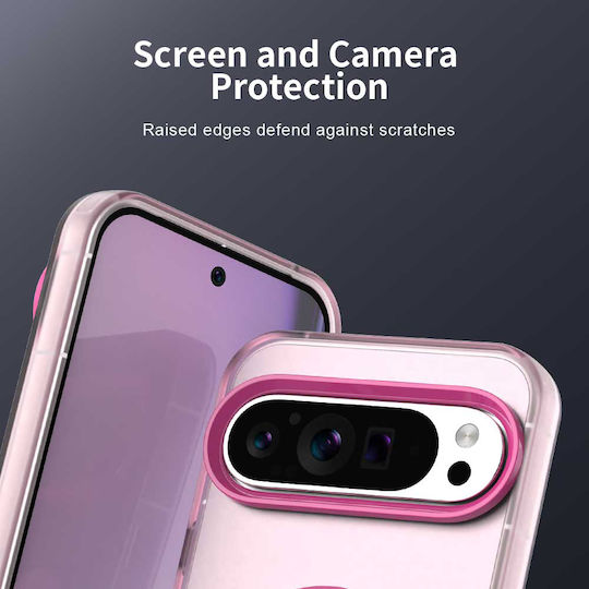 Techsuit Umschlag Rückseite Kunststoff / Silikon Rosa (Google Pixel 10 / 10 Pro)