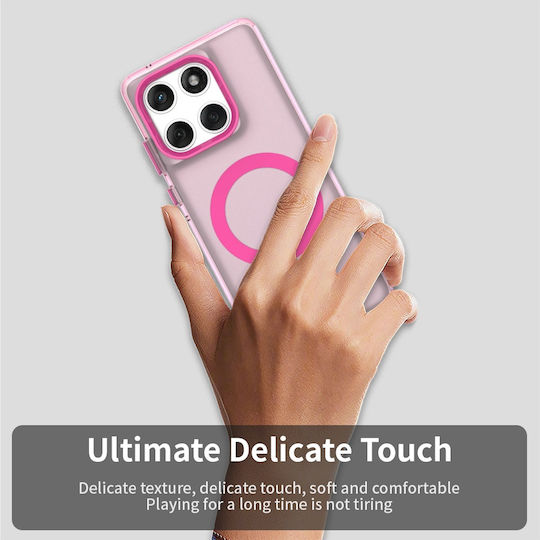 Techsuit Umschlag Rückseite Kunststoff / Silikon Rosa (Motorola Edge 60 Fusion)
