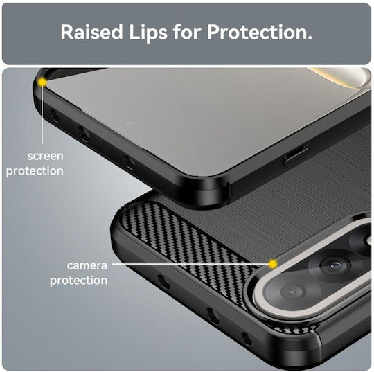 Techsuit Carbon Bumper Σιλικόνης / Πλαστικό Μαύρο (OnePlus Nord 5)