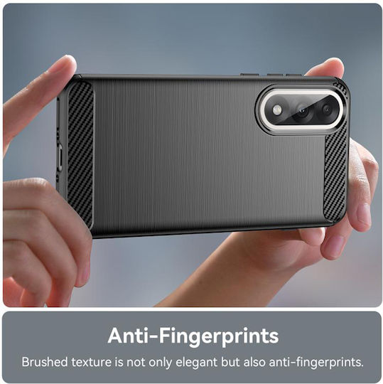 Techsuit Carbon Bumper Σιλικόνης / Πλαστικό Μαύρο (OnePlus Nord 5)