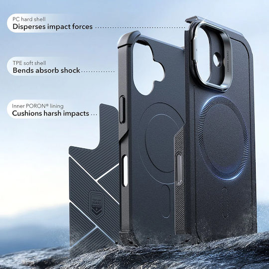 ESR Cyber Umschlag Rückseite Silikon Schwarz (iPhone 17)
