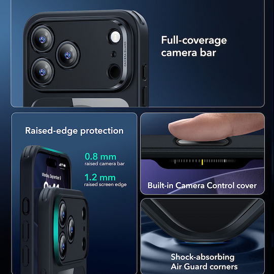 ESR Classic Hybrid Halolock Umschlag Rückseite Silikon Transparent (iPhone 17 Pro)