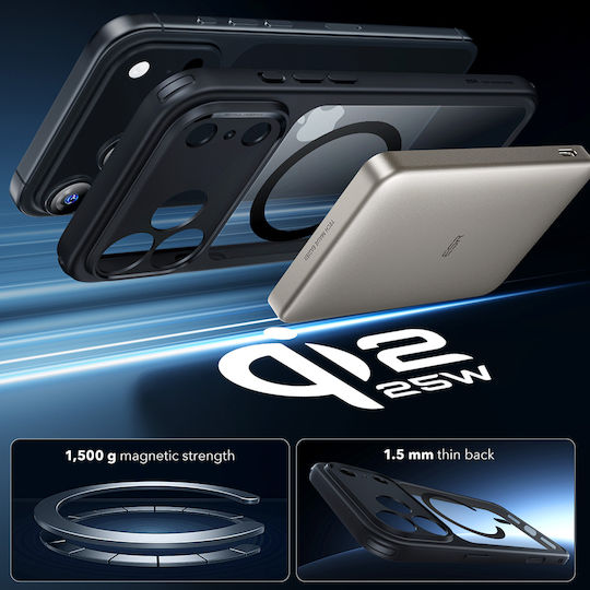ESR Classic Hybrid Halolock Umschlag Rückseite Transparent (iPhone 17 Pro Max)