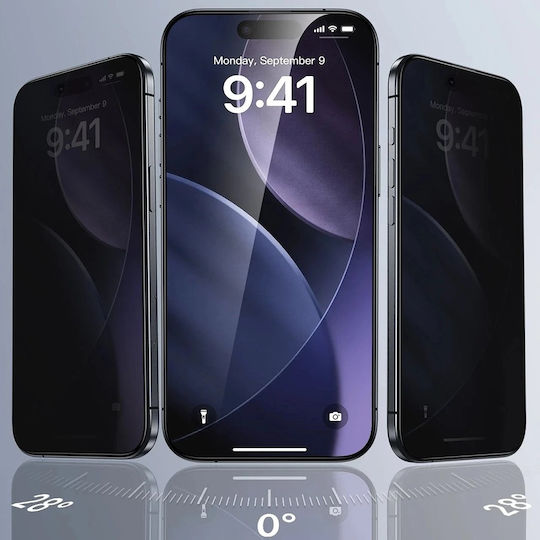 ESR Ultrafit Privatsphäre Gehärtetes Glas 3Stück Schwarz (iPhone Air)