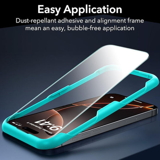 ESR Black Gehärtetes Glas 3Stück (iPhone 17 / 17 Pro / 16 Pro)