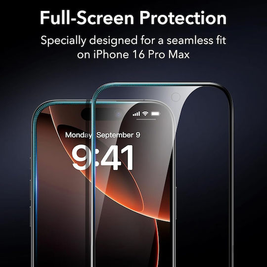 ESR Black Tempered Glass 3pcs (iPhone 17 Pro Max / iPhone 16 Pro Max)