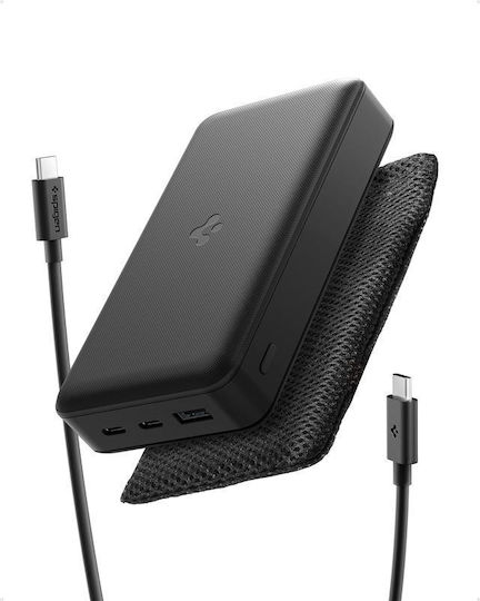 Spigen EA3030 Power Bank 30000mAh 30W with USB-A Port and USB-C Port Black