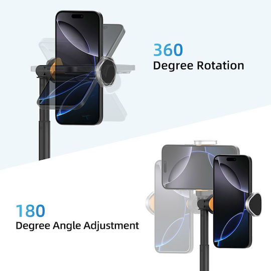 Tech-Protect L09s Selfie Stick Cell Phone Tripod Bluetooth Black