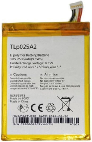 Alcatel One Touch 8000D Compatible Replacement Battery 2500mAh for
