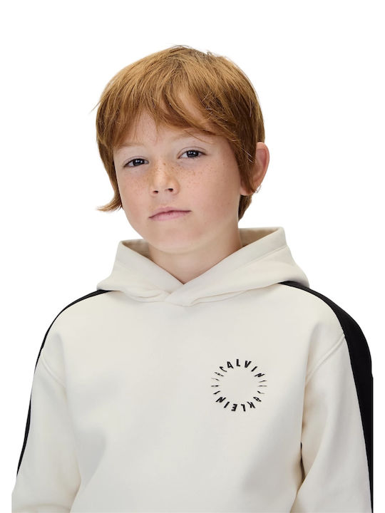 Kids Sweatshirt with Hood Ecru