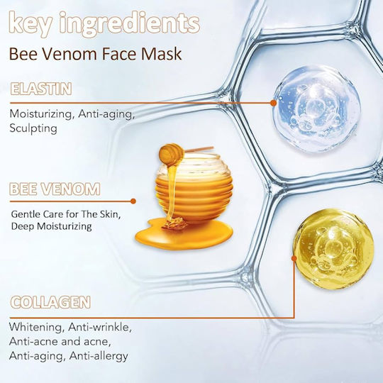 Verjüngende Gold- und Bienengift-Gesichtsmaske 1 Stück
