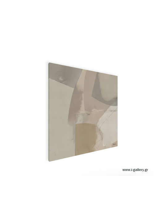 Πίνακας Ζωγραφικής Καμβά Beige Earth Space 80x80 Cm
