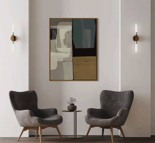 Gemälde Zitat Leinwand Neutral Grünes Abstrakt 35x50 cm