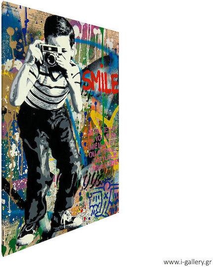 Платнен Панел Smile Life Street Art 60x90 см