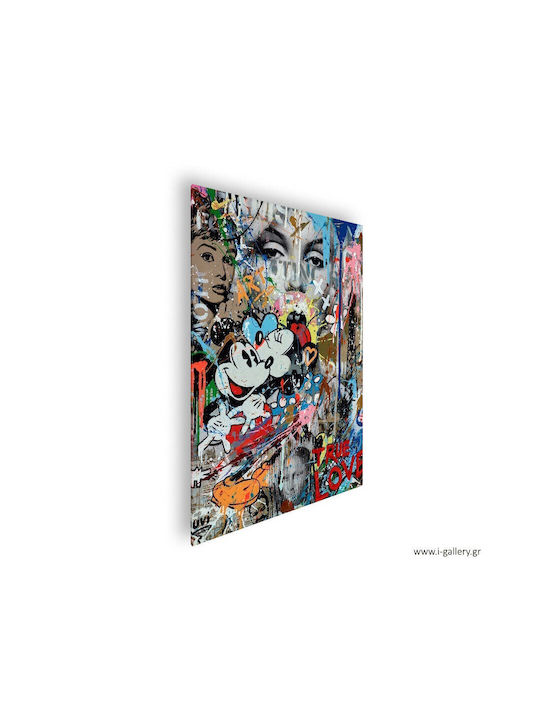 Πίνακας Καμβά True Love Street Art 100x150 Cm