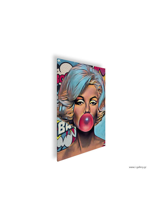 Canvas Painting Pink Bubble Gum 40x60 Cm