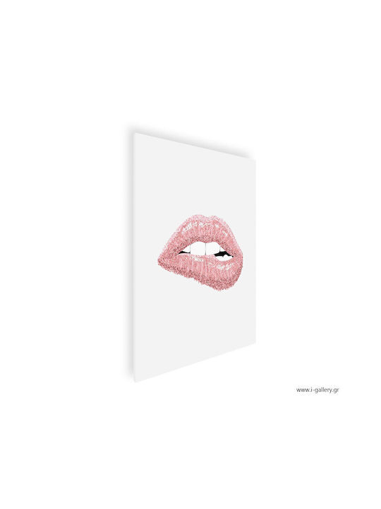 Canvas Painting Pink Lips Art 90x130 Cm