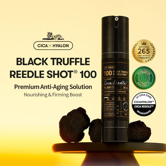 VT Cosmetics Schwarzer Trüffel Reedle Shot 100 Anti-Aging Serum Booster Gesicht 50ml