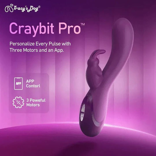 Tracy's Dog Craybit Pro Δονητής Rabbit 21cm Μωβ