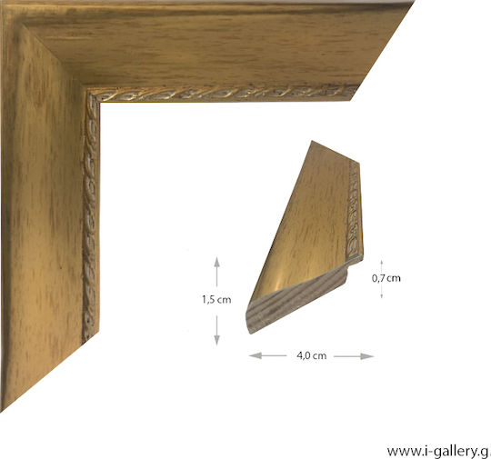 I-gallery Photo Frame with Gold Wooden Frame 20x30 I-gallery Photo Frame with Gold Wooden Frame 20x30