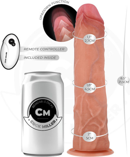 Cock Miller Realistic Vibrator with Remote Control 21.5cm Flesh