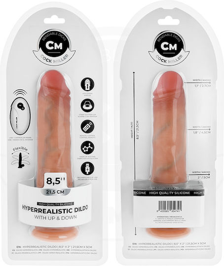 Cock Miller Realistic Vibrator with Remote Control 21.5cm Flesh