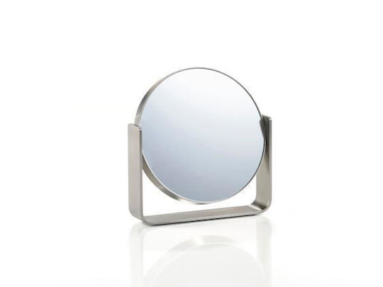 Zone Denmark Tabletop Stainless Steel Makeup Mirror 19x4x19.5 Ume Steel
