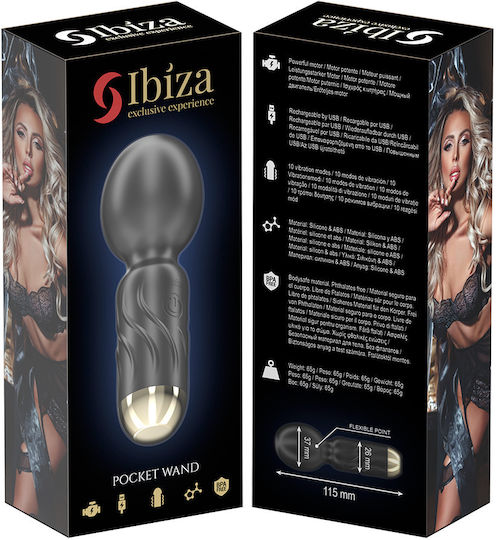 Ibiza Pocket Mini Δονητής Μασάζ Μαύρος