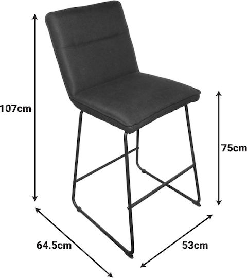 Stool for Bar Outdoor Essential Black 53x64.5x107cm