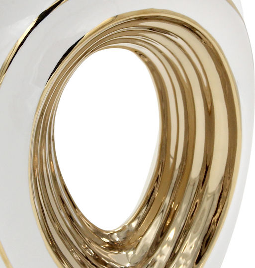Keskor Βάζο Κεραμικό Λευκό 17x7xΥ22cm