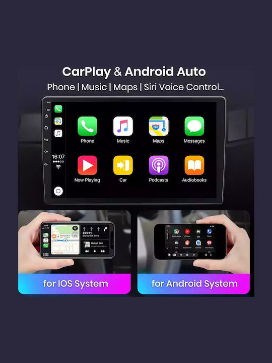 Auto-Audiosystem für Toyota Aygo 2014 (Bluetooth/USB/WiFi/GPS/Apple-Carplay/Android-Auto) mit Touchscreen 9"