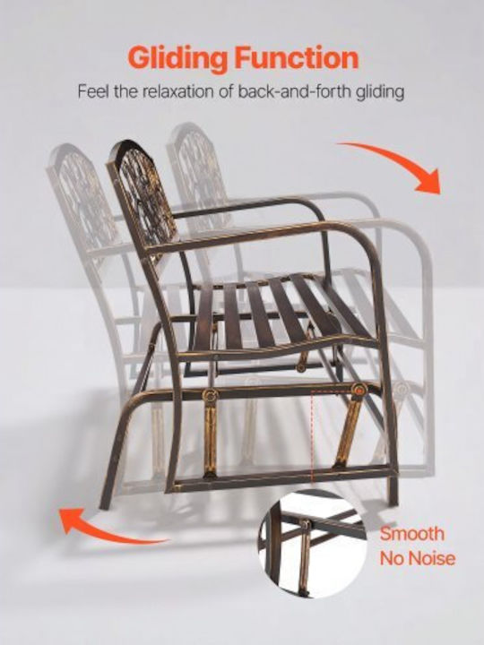 Outdoor-Sofa & Bank Metallisch Bronze 127x69x85cm