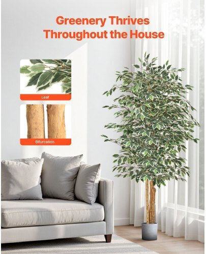Изкуствено растение в саксия Ficus Lyrata Green 180см Vevor