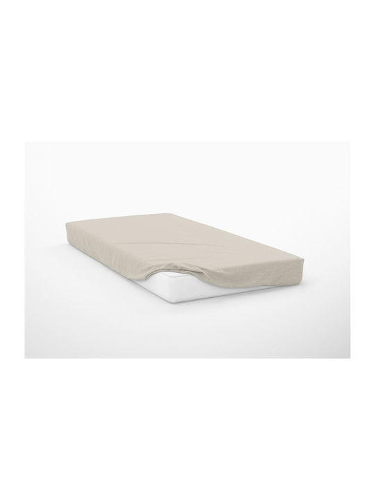 Dimcol Sheet Super-Double with Elastic 160x200+30cm. Exotic Line Beige