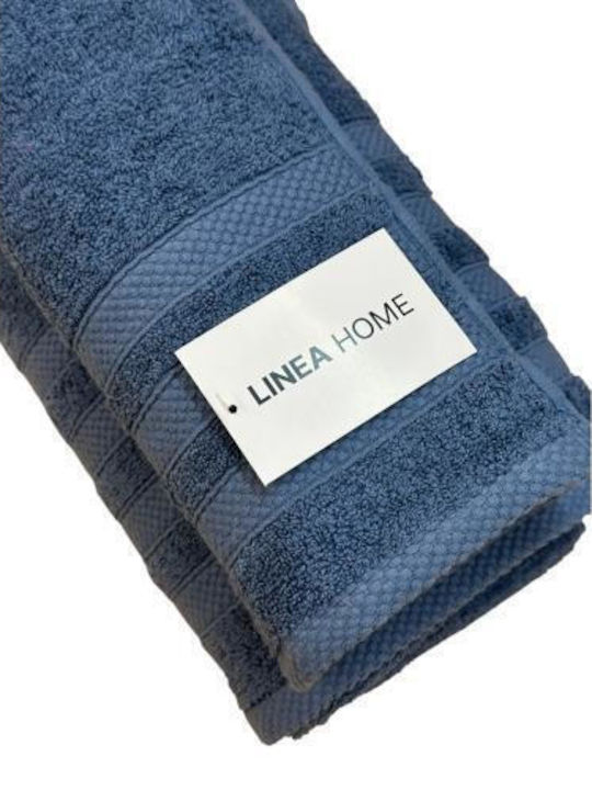Linea Home Πετσέτα Προσώπου Verona 50x90εκ. Μπλε Βάρους 480gr/m²