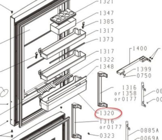 Gorenje Refrigerator Door Shelf 407845