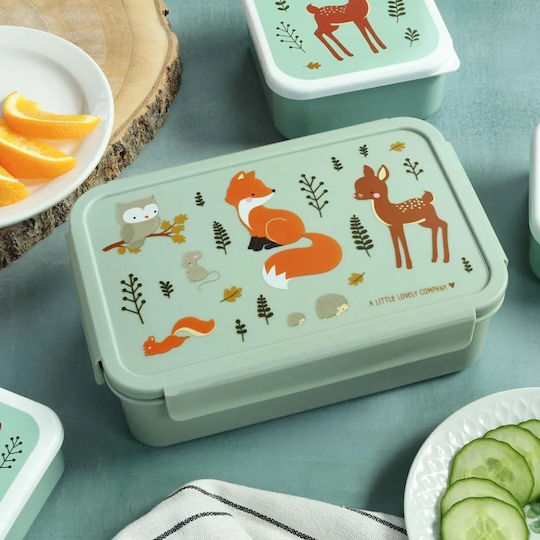 A Little Lovely Company Plastic Kids' Food Container Turquoise