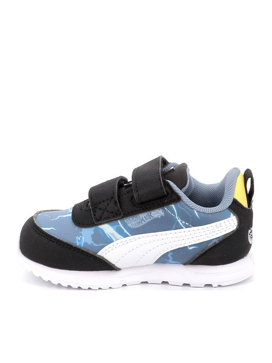 R78 Kids Sneakers with Hoop & Loop Closure Light Blue