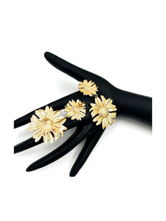 Irene Vilou Earrings made of Steel Gold Plated